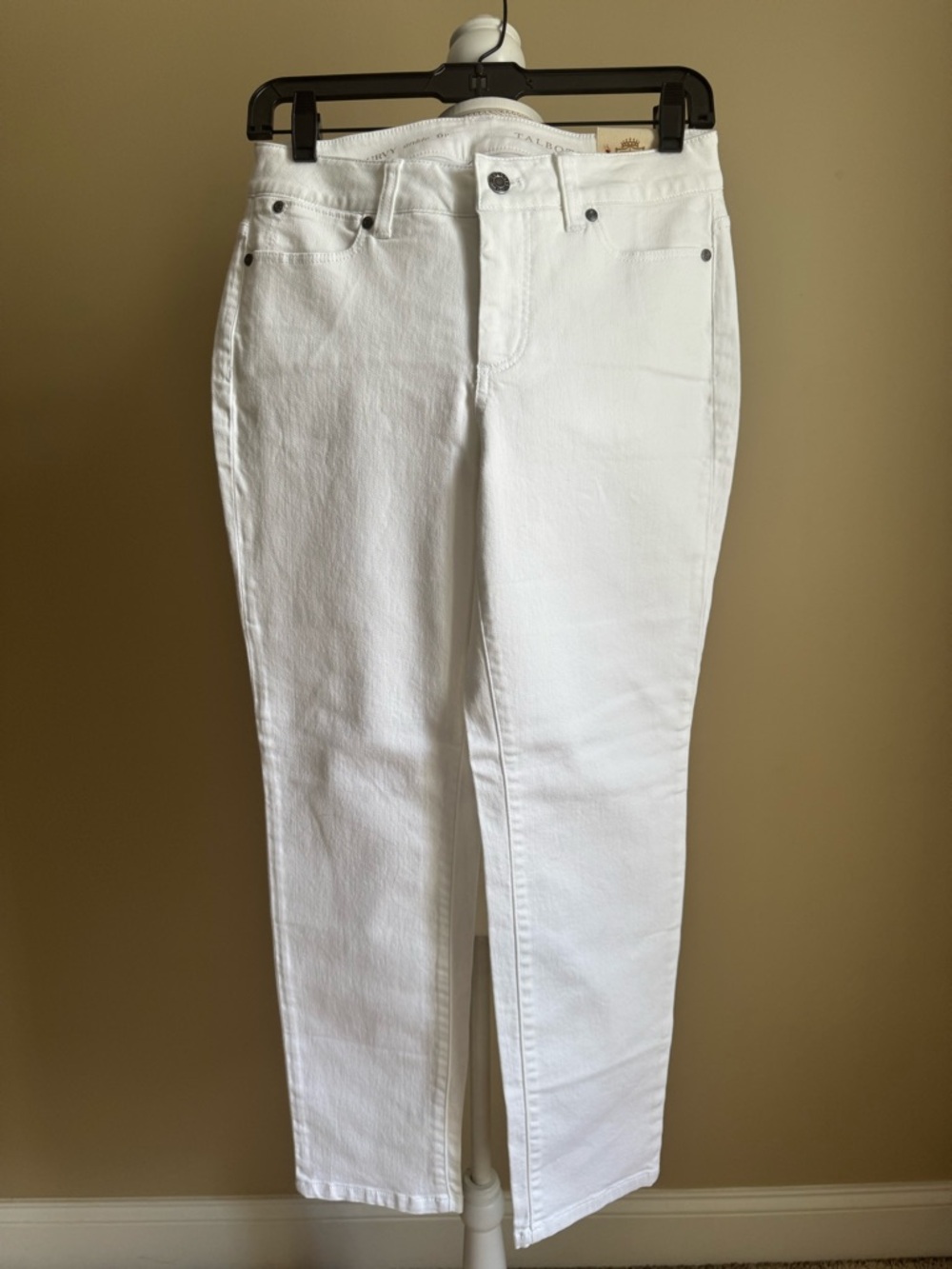 Talbots Curvy Ankle White Denim Jeans 6Petite NWT